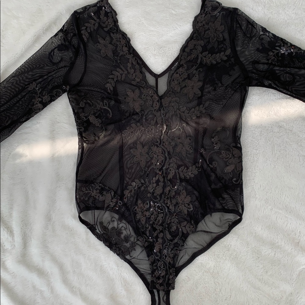 Lace Sequin Bodysuit